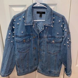 Forever 21 Pearl Denim Jacket